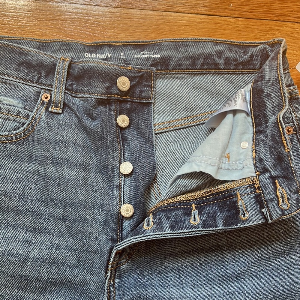 Old navy high rise slouchy taper jeans - Picture 2 of 5